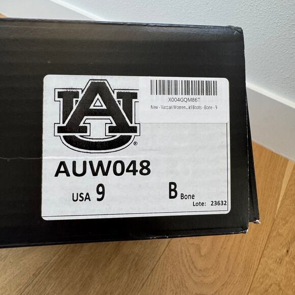 Vaccari Women's Naomi Western Game Day Leather Boots Auburn Tigers -Bone Size 9 - Picture 10 of 16